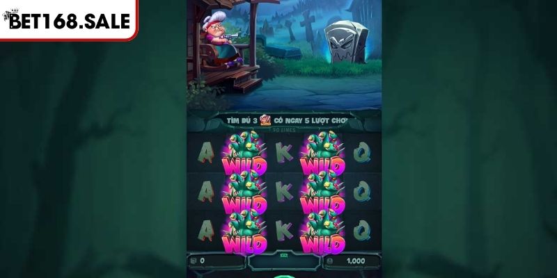 Bà Nội Thây Ma Bet168 - Cập Nhật Cách Quay Hũ Hiệu Quả 3 Kết hợp biểu tượng đặc biệt trong Bà Nội Thây Ma Bet168