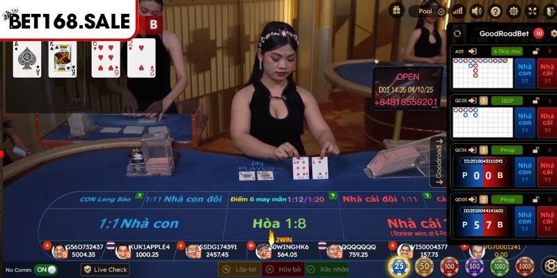 Quy tắc rút bài chi tiết trong trò Baccarat Bet168