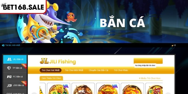 Bắn Cá JILI Bet168 - Sảnh Fishing Chất Lượng Hàng Đầu 2025 1 Tìm hiểu vài nét về sảnh bắn cá JILI Bet168
