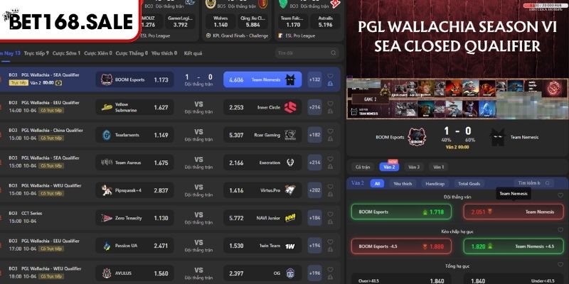 Esports Bet168 – Đấu Trường Điện Tử Cược Tỷ Lệ Siêu Hấp Dẫn 3 Dòng game MOBA