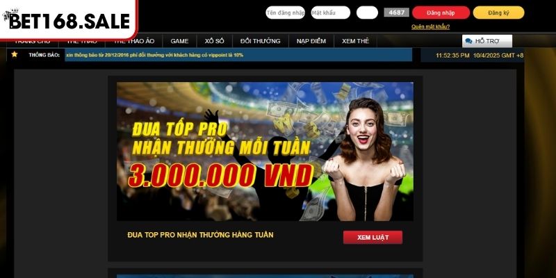 Khuyến Mãi Bet168 - Chìa Khóa Mở Cánh Cửa Ưu Đãi Hấp Dẫn 3 Đặc quyền dành cho tân binh gia nhập