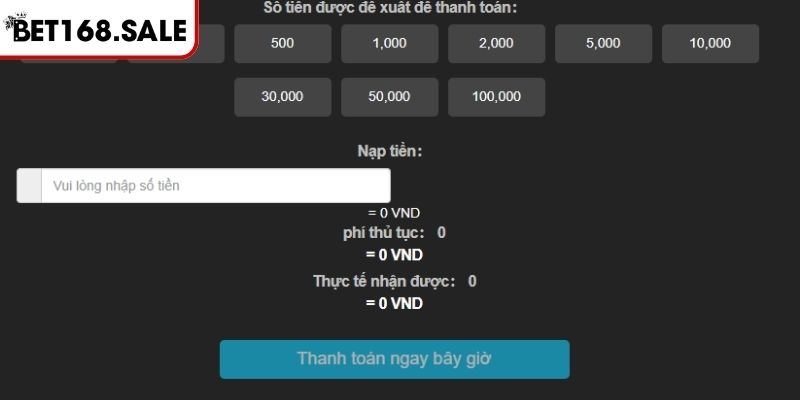 Nạp Tiền Bet168 Dễ Dàng Và An Toàn Theo Hướng Dẫn Cụ Thể 2 Thông qua USDT nhanh chóng