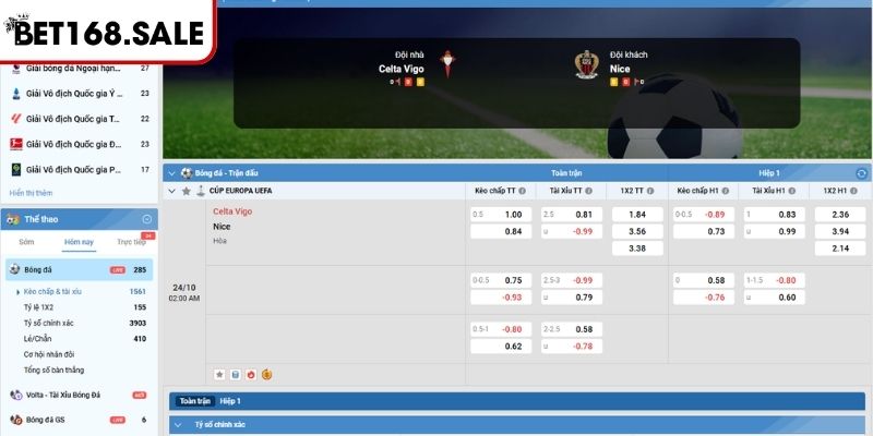 Soi Kèo Celta Vigo Vs Nice (02:00 24/10, Cúp Europa UEFA) 2 Kèo tài xỉu trận Celta Vigo vs Nice (02:00 24/10, Cúp Europa UEFA)