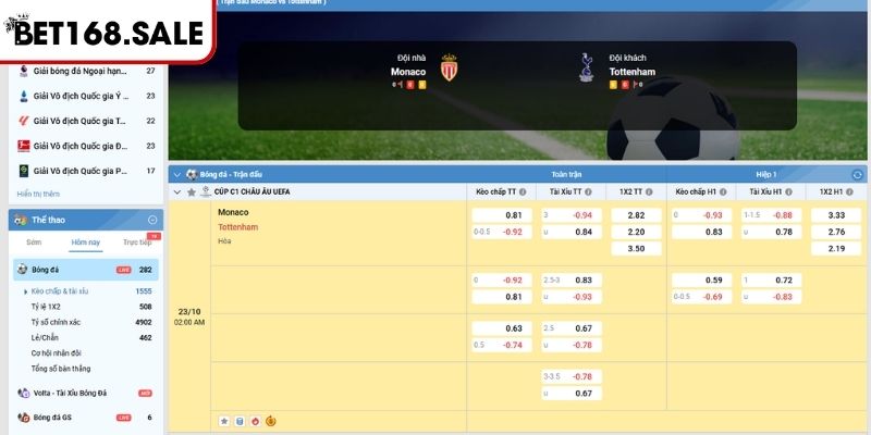 Soi Kèo Monaco Vs Tottenham (02:00 23/10, Cúp C1 Châu Âu UEFA) 2 Kèo tài xỉu trận Monaco vs Tottenham (02:00 23/10, Cúp C1 Châu Âu UEFA)
