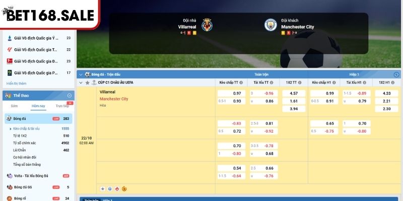 Soi Kèo Villarreal Vs Manchester City (02:00 22/10, Cúp C1 Châu Âu UEFA) 2 Kèo tài xỉu trận Villarreal vs Manchester City (02:00 22/10, Cúp C1 Châu Âu UEFA)