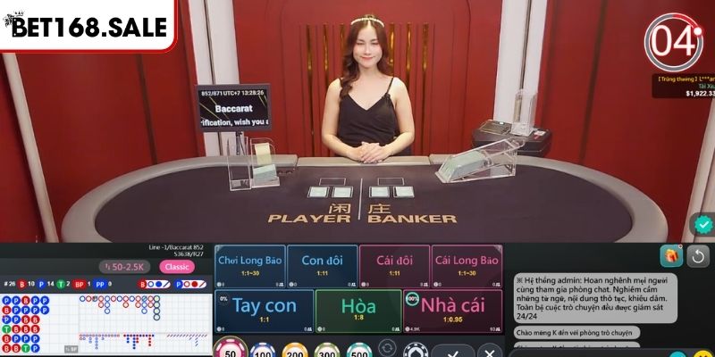 Via Casino Bet168 Sòng Bạc Trực Tuyến Đẳng Cấp Nhất 2025 3 Via Casino Bet168 nổi bật với game Baccarat