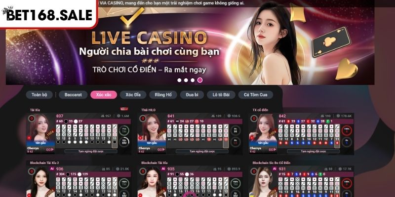 Via Casino Bet168 Sòng Bạc Trực Tuyến Đẳng Cấp Nhất 2025 1 Những điều cần biết về sảnh Via Casino Bet168